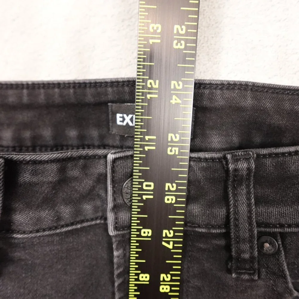 Express Jeans Slim Straight‎ Men's 31x30 Black Denim